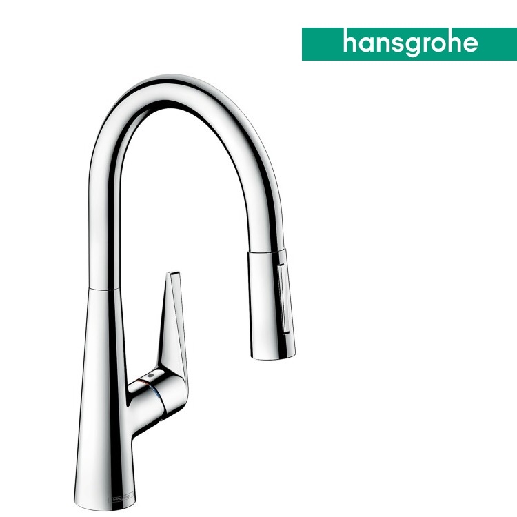 hansgrohe Talis S 72813, -000 Single lever kitchen mixer 200 with pull-out spray