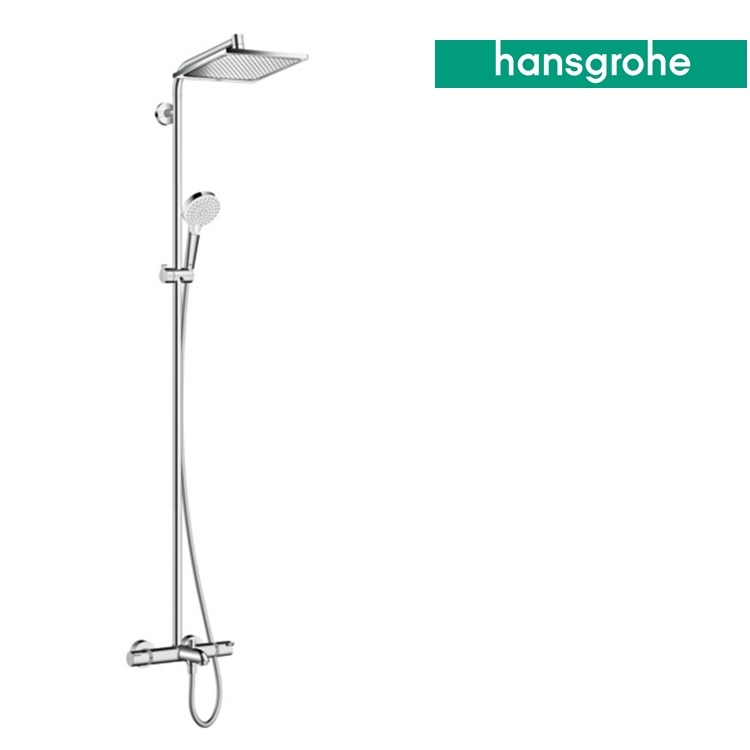 hansgrohe Crometta E 27298, -000 Showerpipe 240 1jet with bath thermostat