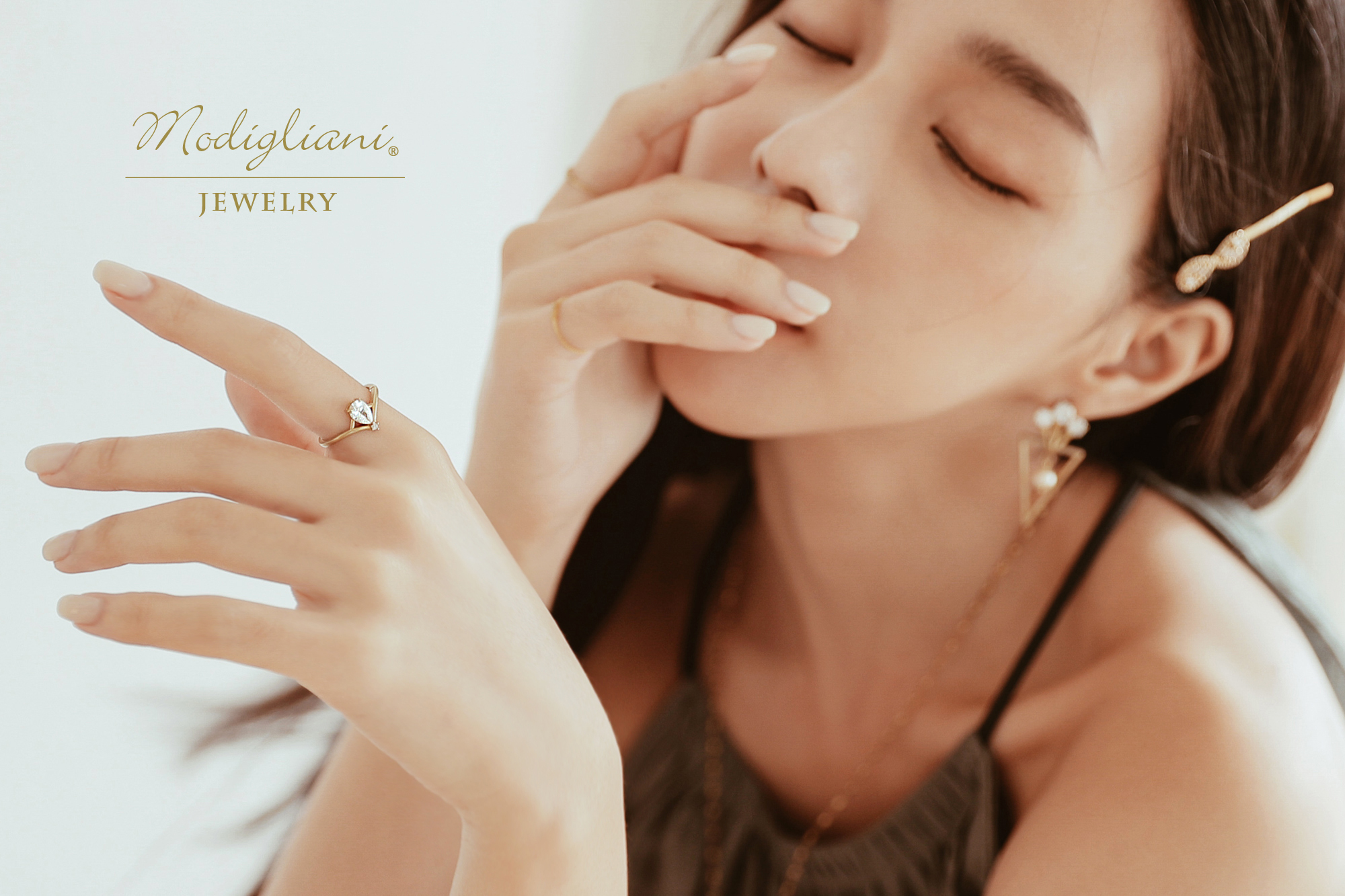 造型戒指,鋯石,水滴,氣質