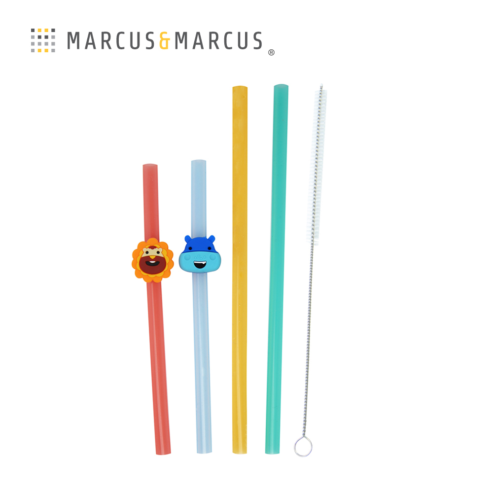 Marcus&Marcus 動物樂園親子家庭吸管套組