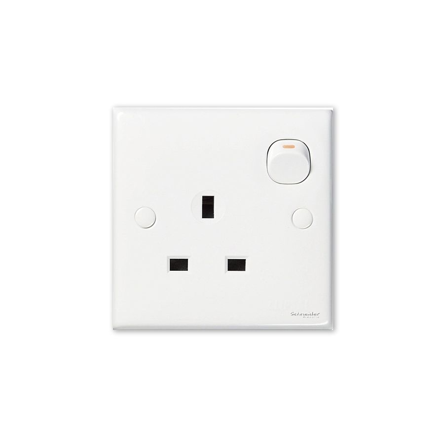 施耐德 E30 奇勝 13A單位插座連開關掣 E15R WE