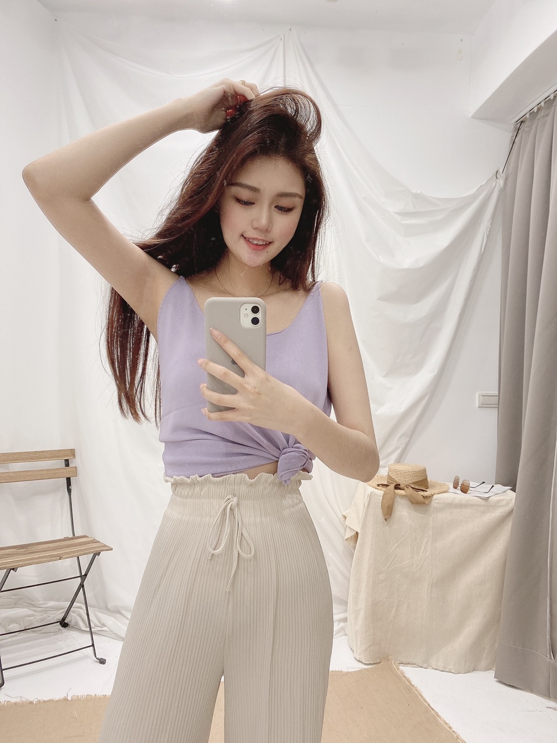 細肩帶針織背心/五色💜