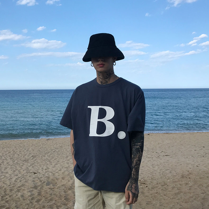 大B寬鬆短袖上衣 / 白L / 不提供退換貨