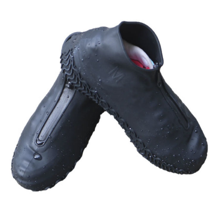 雨季救星 第三代加厚矽膠拉鍊式防水鞋套
