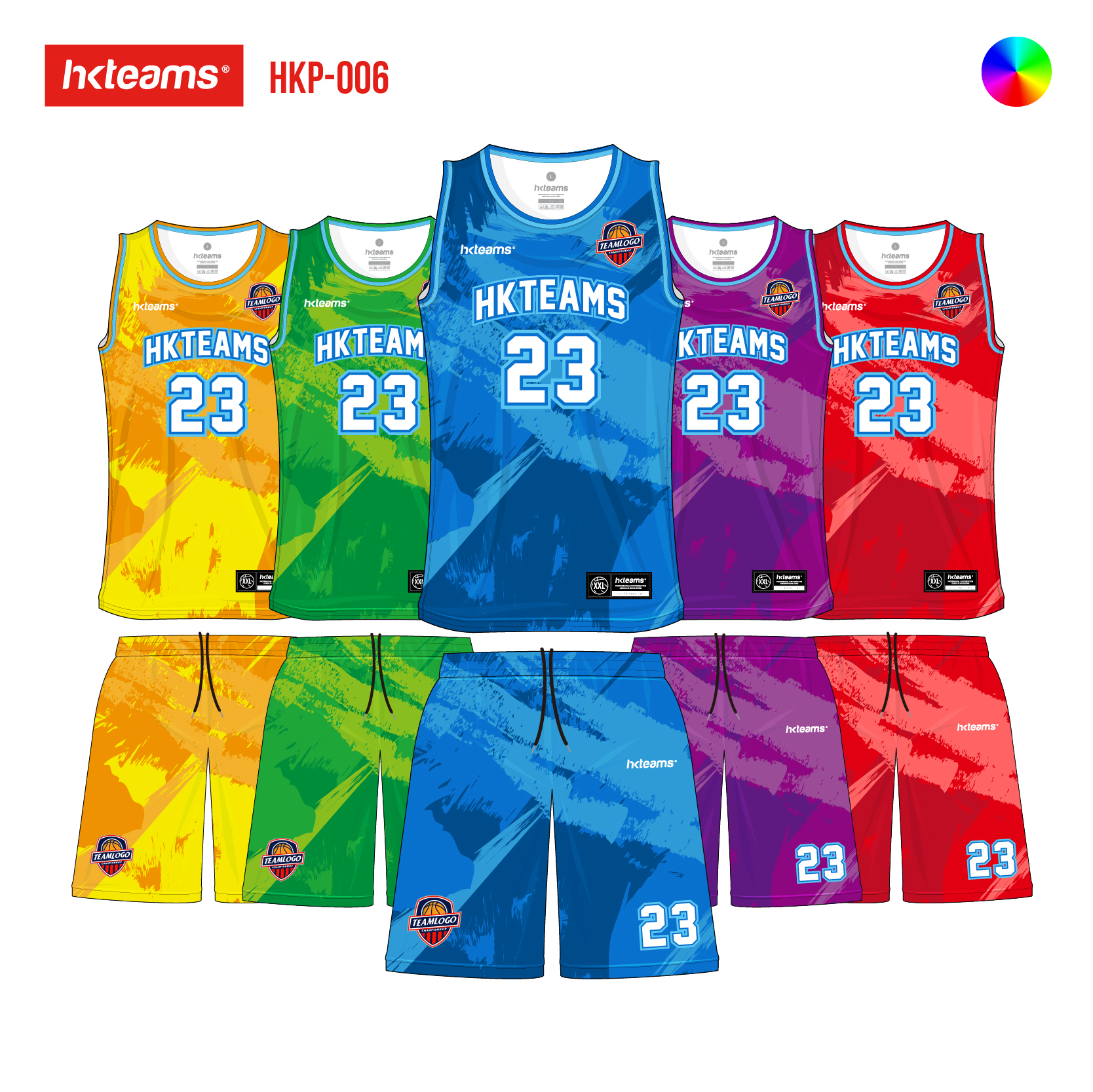 HKteams Pro Series Match Color Basketball Jersey (Customised Product) HKP-006