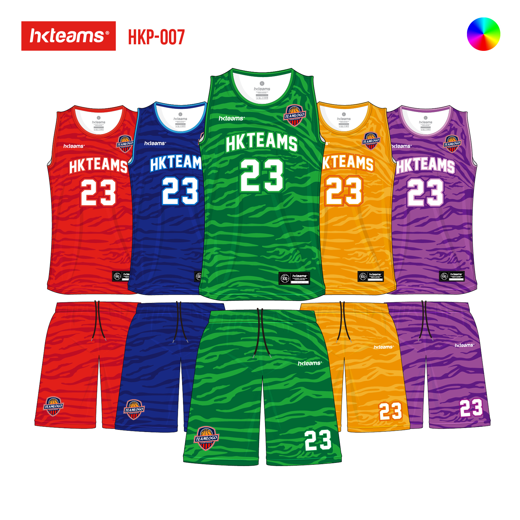 HKteams Pro Series Match Color Basketball Jersey (Customised Product) HKP-007