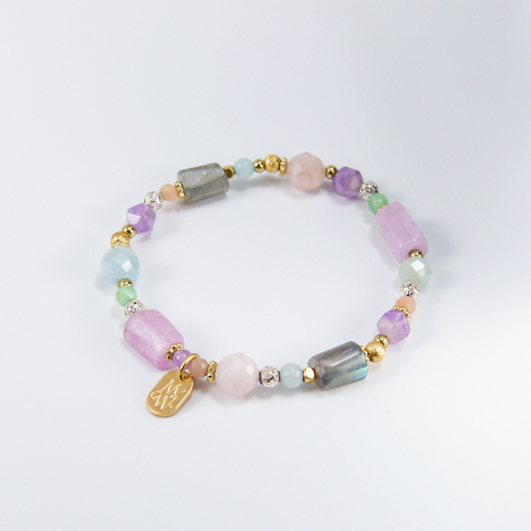 戀愛花草茶｜C1286摩根石薰衣草紫晶手鍊
