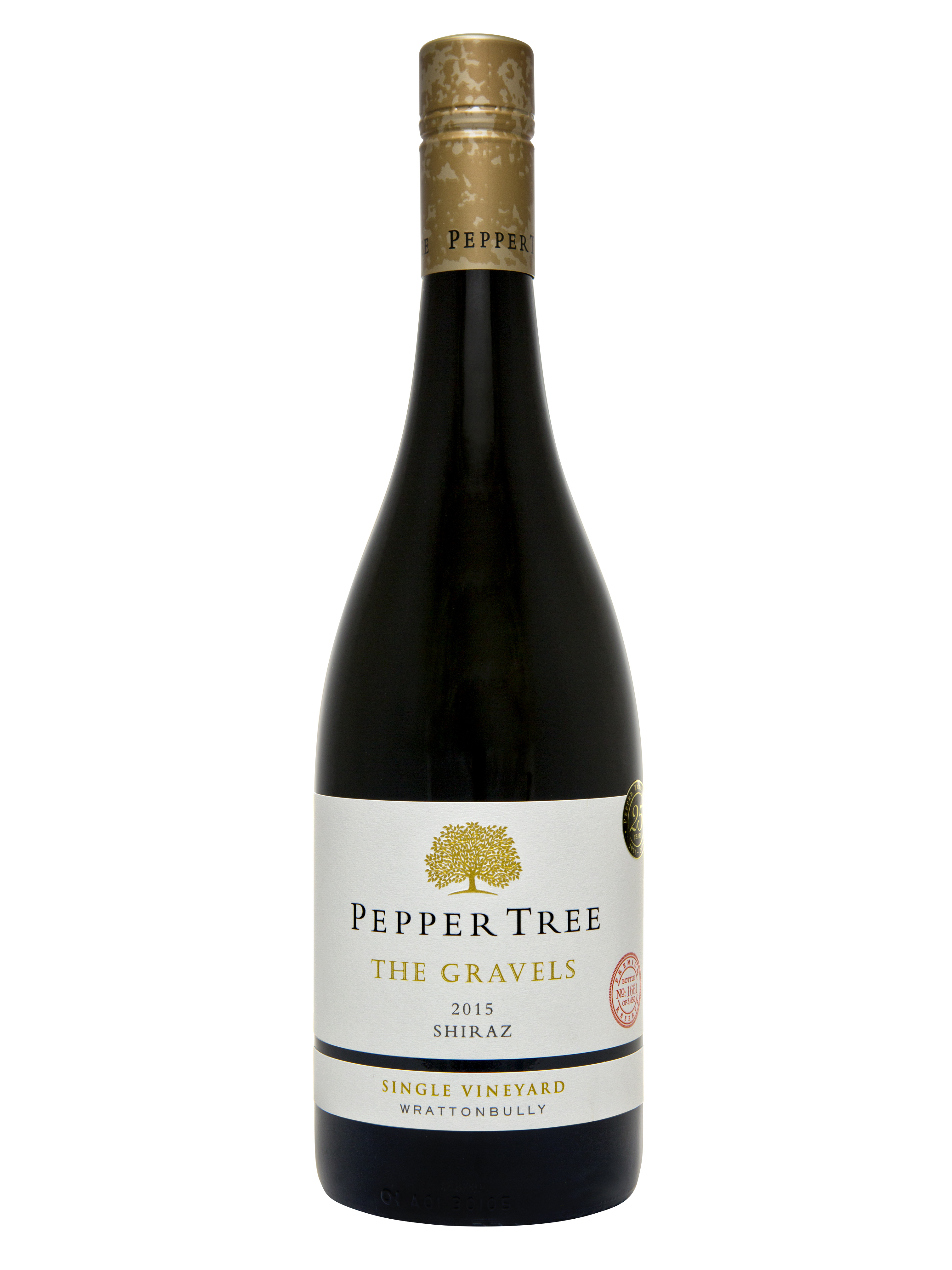 PEPPER TREE WINES SINGLE VINEYARD 'THE GRAVELS' SHIRAZ (2015)