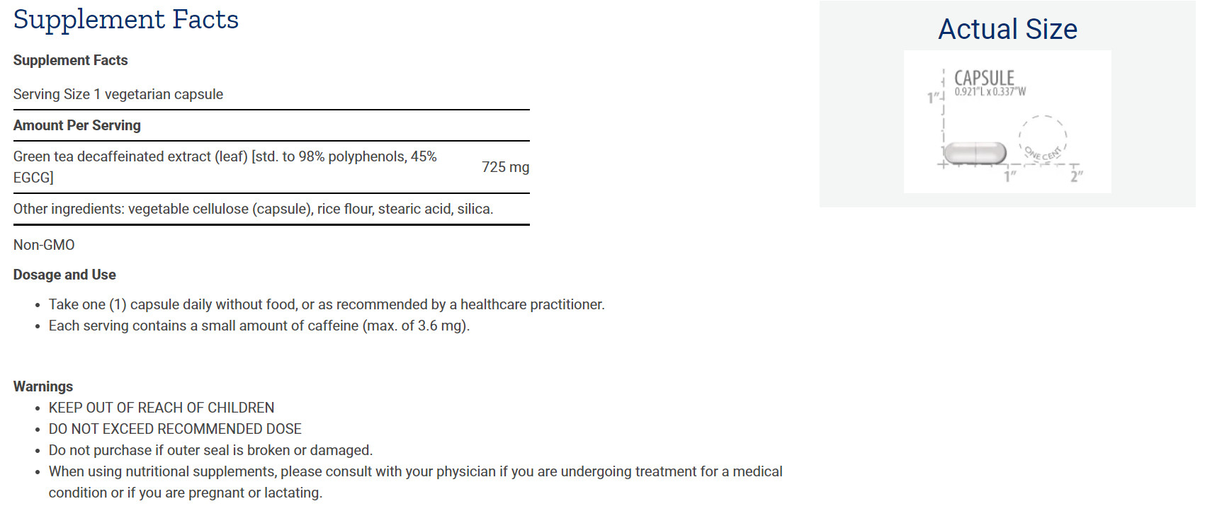 [現貨] 綠茶萃取物 不含咖啡因 100粒 Life Extension Mega Green Tea Extract
