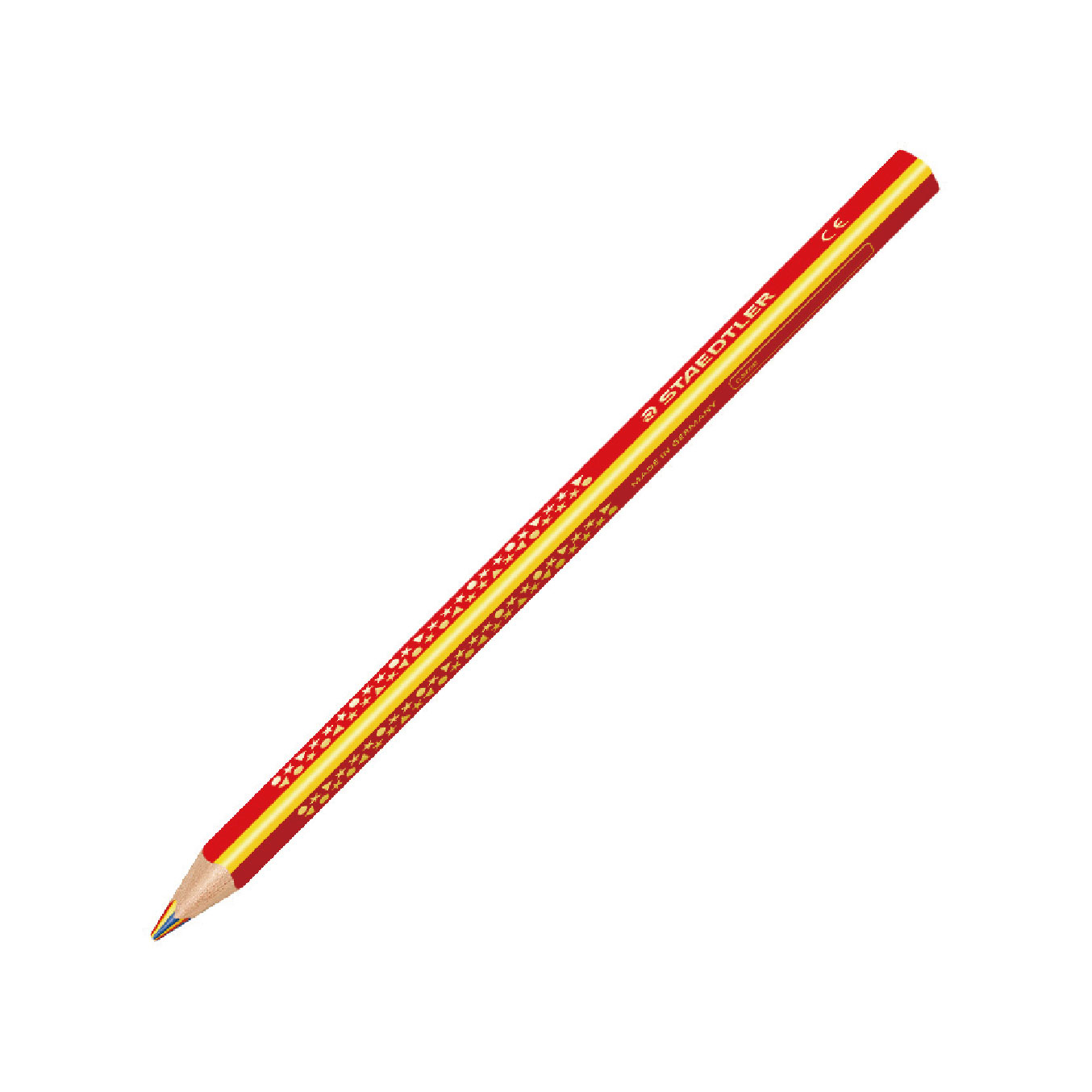 【STAEDTLER 施德樓】快樂學園JUMBO三色彩紅鉛筆 MS1274