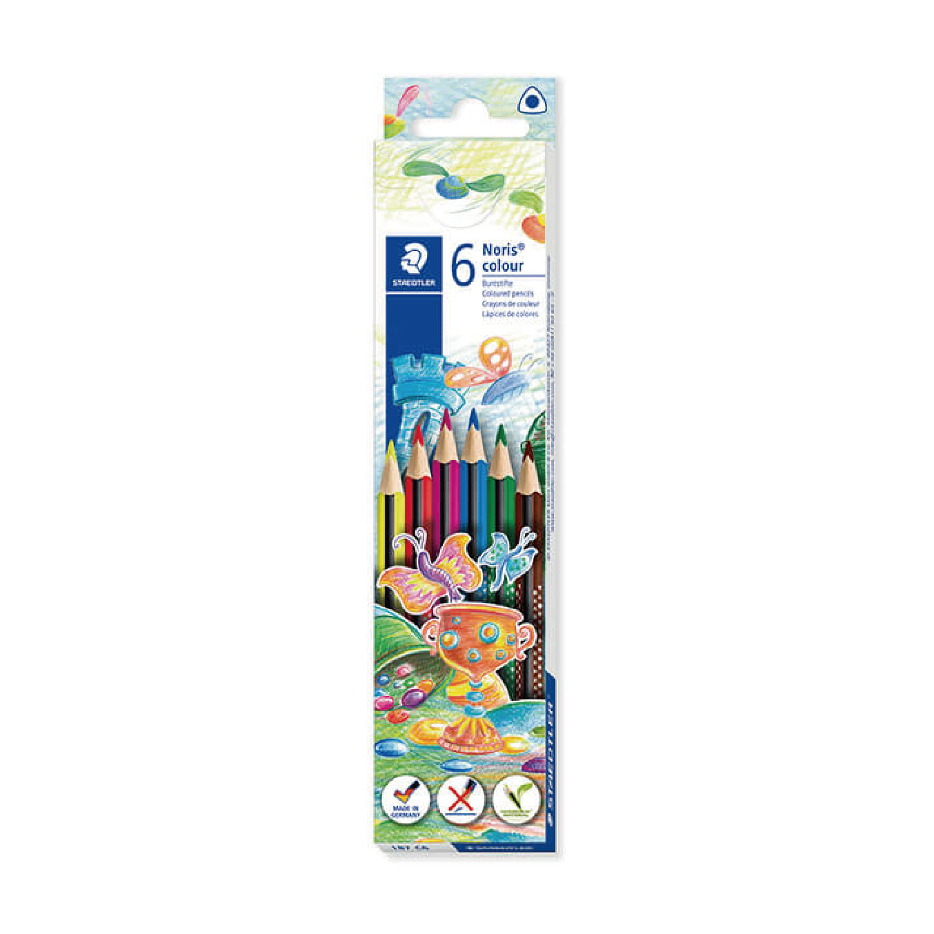 【STAEDTLER 施德樓】環保科技三角色鉛筆6色組 MS187-C6