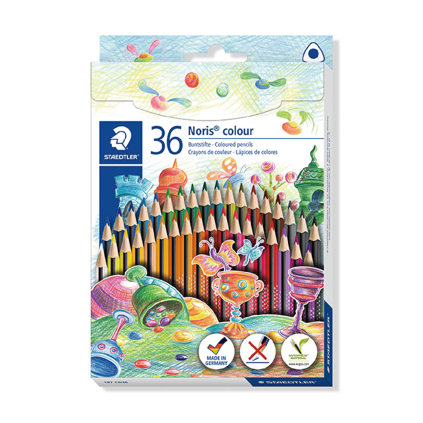 【STAEDTLER 施德樓】環保科技三角色鉛筆36色組 MS187-CD36