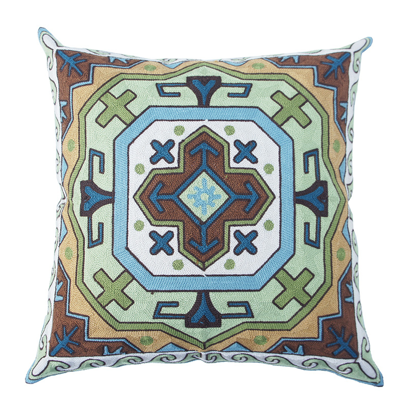 波希亞手工刺繡抱枕(45x45cm)_哥德風