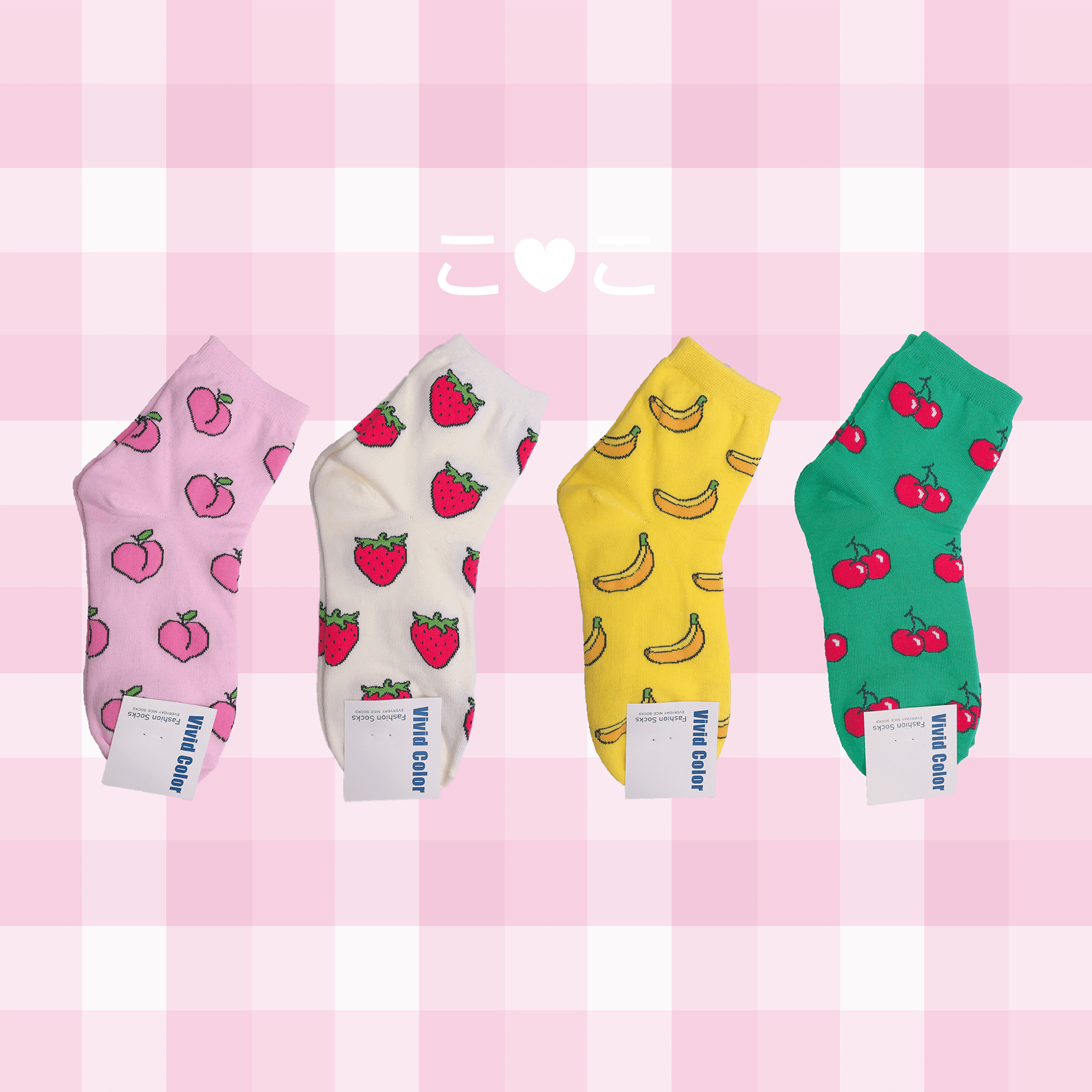 正韓可愛水果滿版襪子