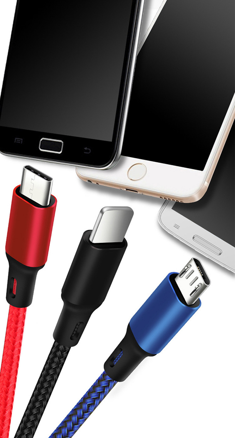 *熱賣*【三合一快充+數據線】Andorid / iPhone / Type-C 適用