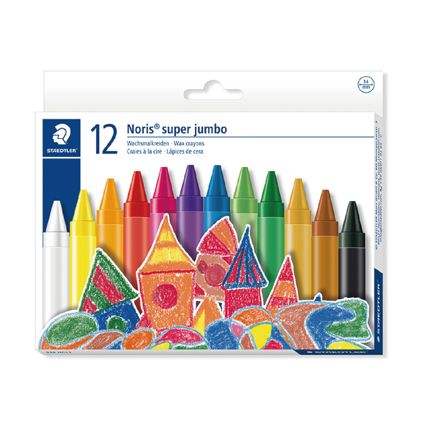 【STAEDTLER 施德樓】超寬兒童無毒油蠟筆12色組 MS226 NC12