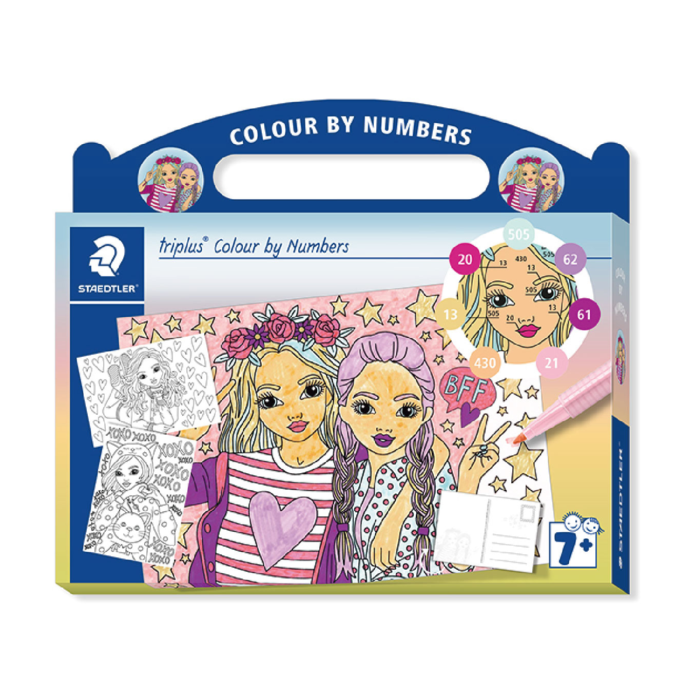 【STAEDTLER 施德樓】數字著色畫組-淑女篇 MS34 CBN03