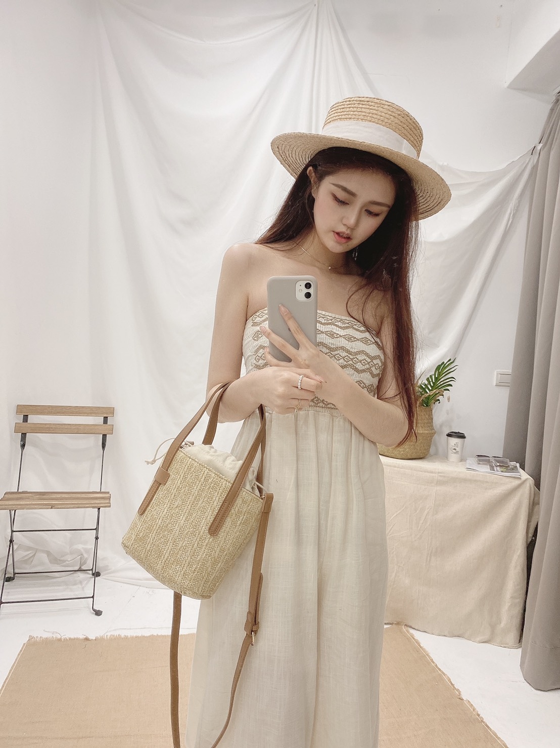 夏日編織小水桶包/二色