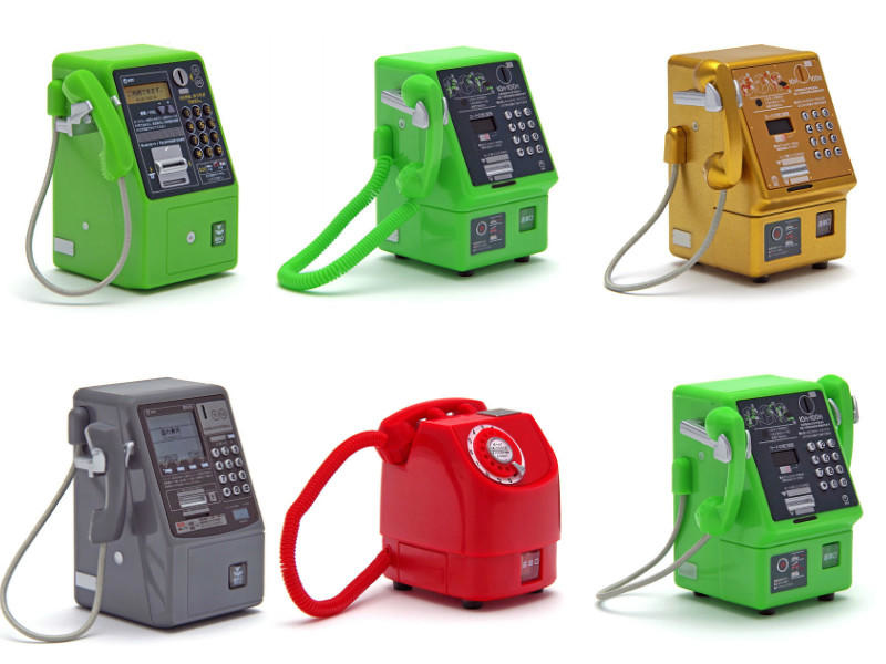 T-ARTS 代理版 轉蛋 東日本公共電話模型 公共電話 公眾電話 迷你模型(一組五入無金色款)