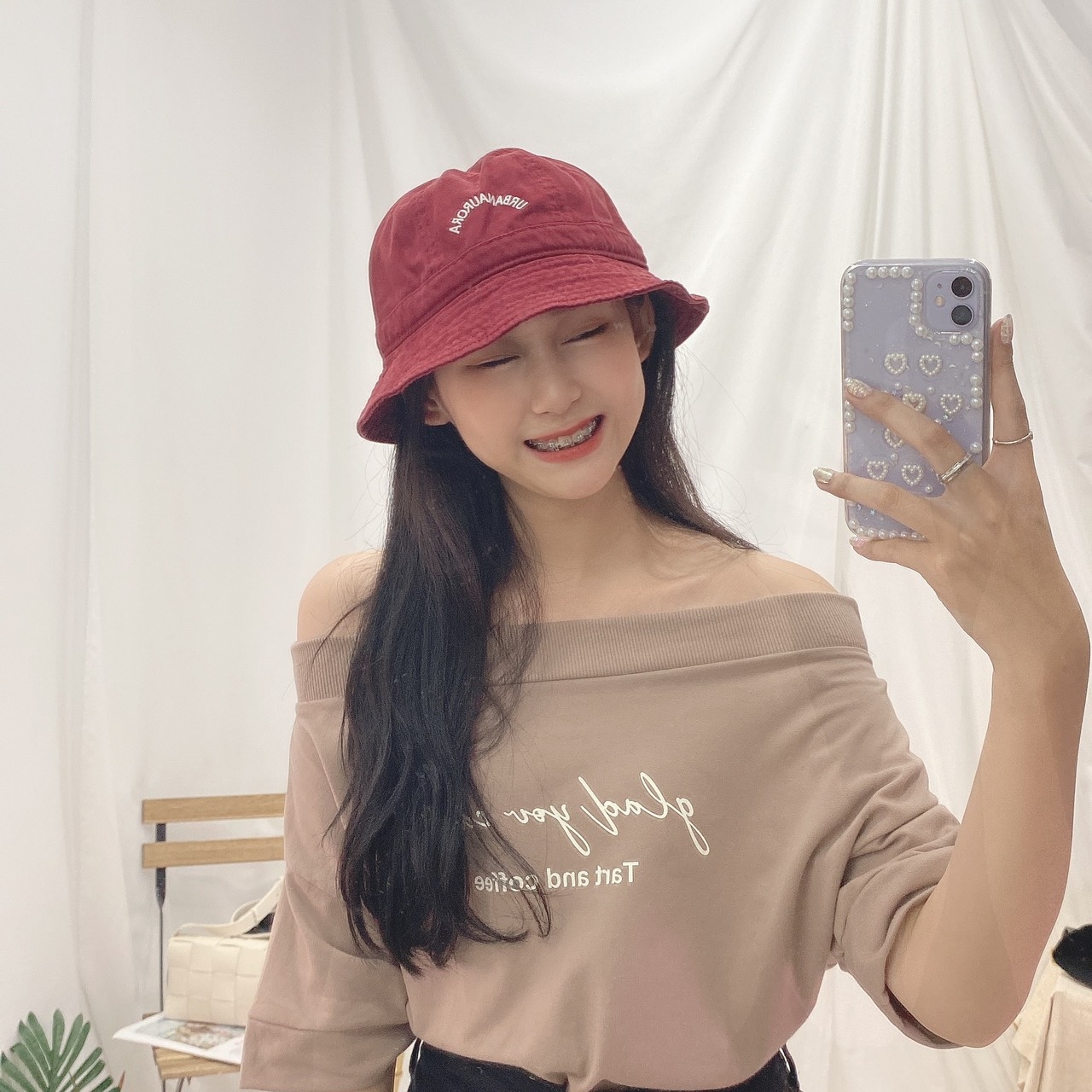 美式字母圓頂漁夫帽/五色