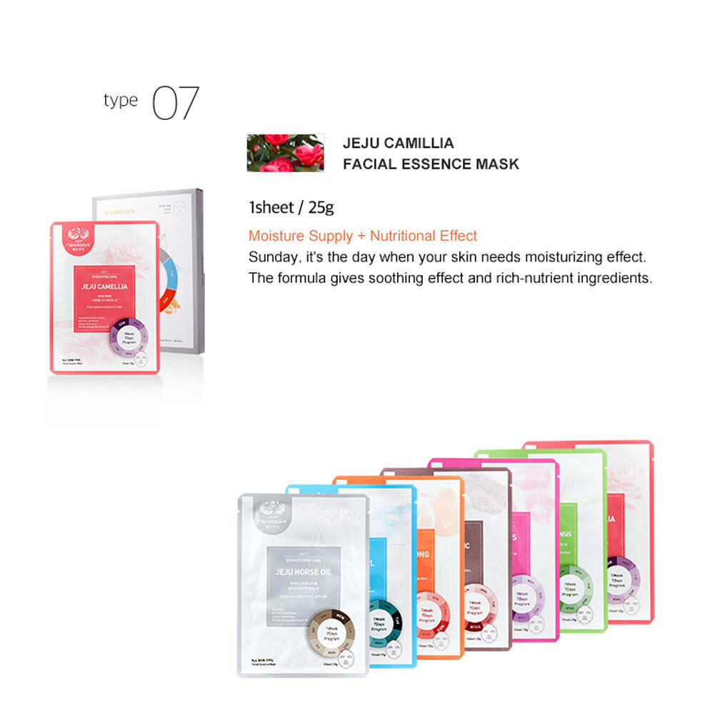 韓國*正品*【7天精華換膚面膜JEJUWOODA 】天然濟州島的高品質品牌
