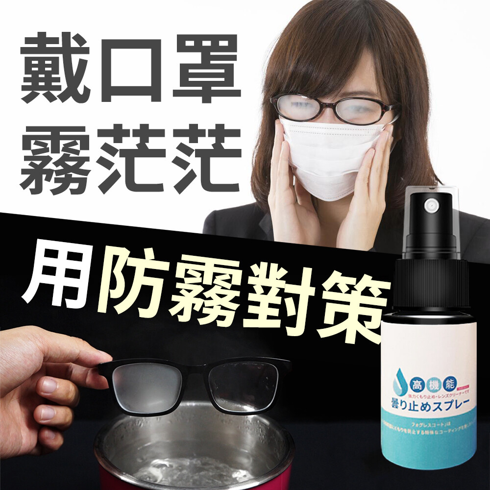 台灣製「高清」高機能防霧噴霧│眼鏡不起霧│車居兩用│眼鏡、鏡面、玻璃、後照鏡、車窗、安全帽面罩