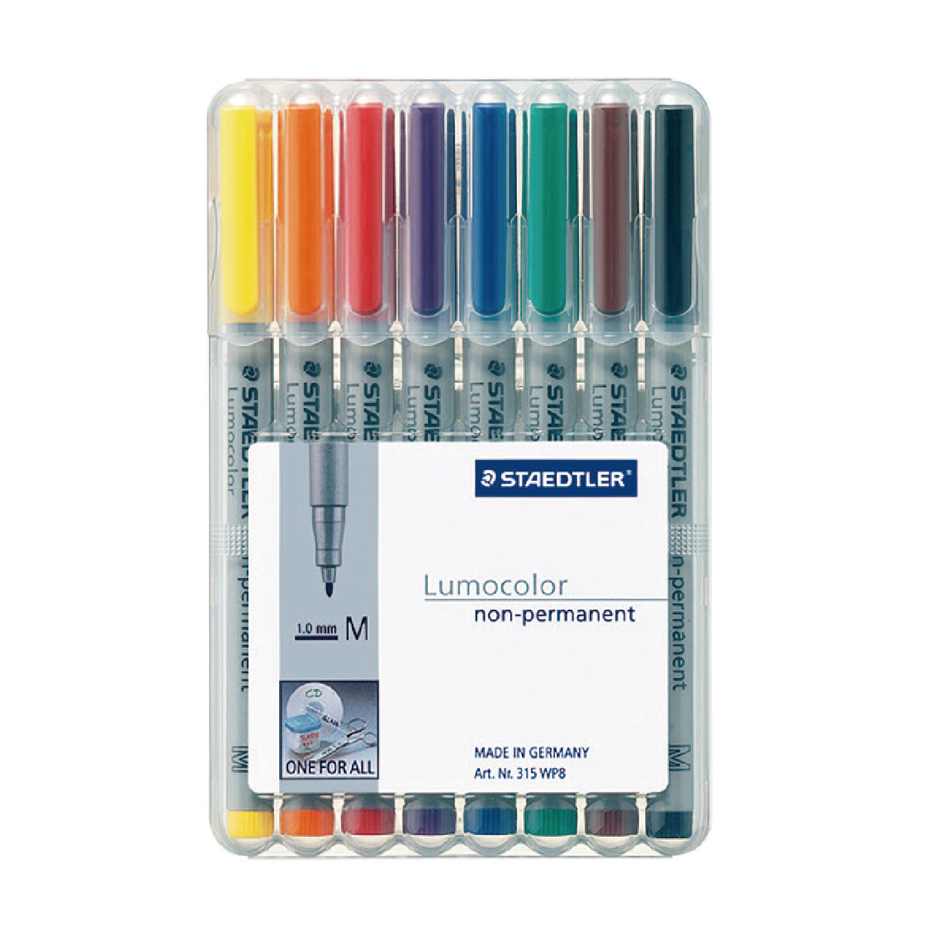 【STAEDTLER 施德樓】水性投影筆-M 8色組 MS315 WP8