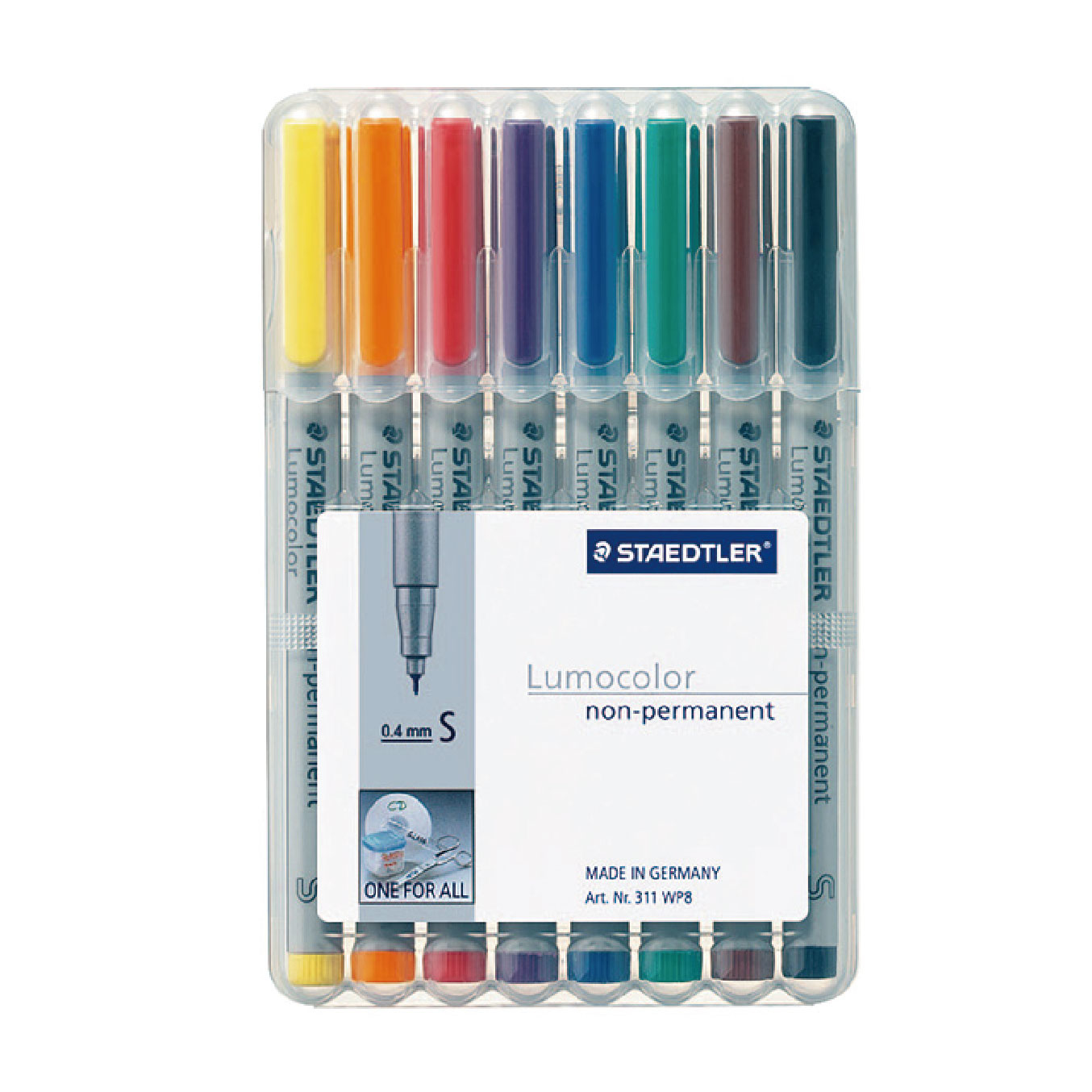 【STAEDTLER 施德樓】水性投影筆-S 8色組 MS311 WP8