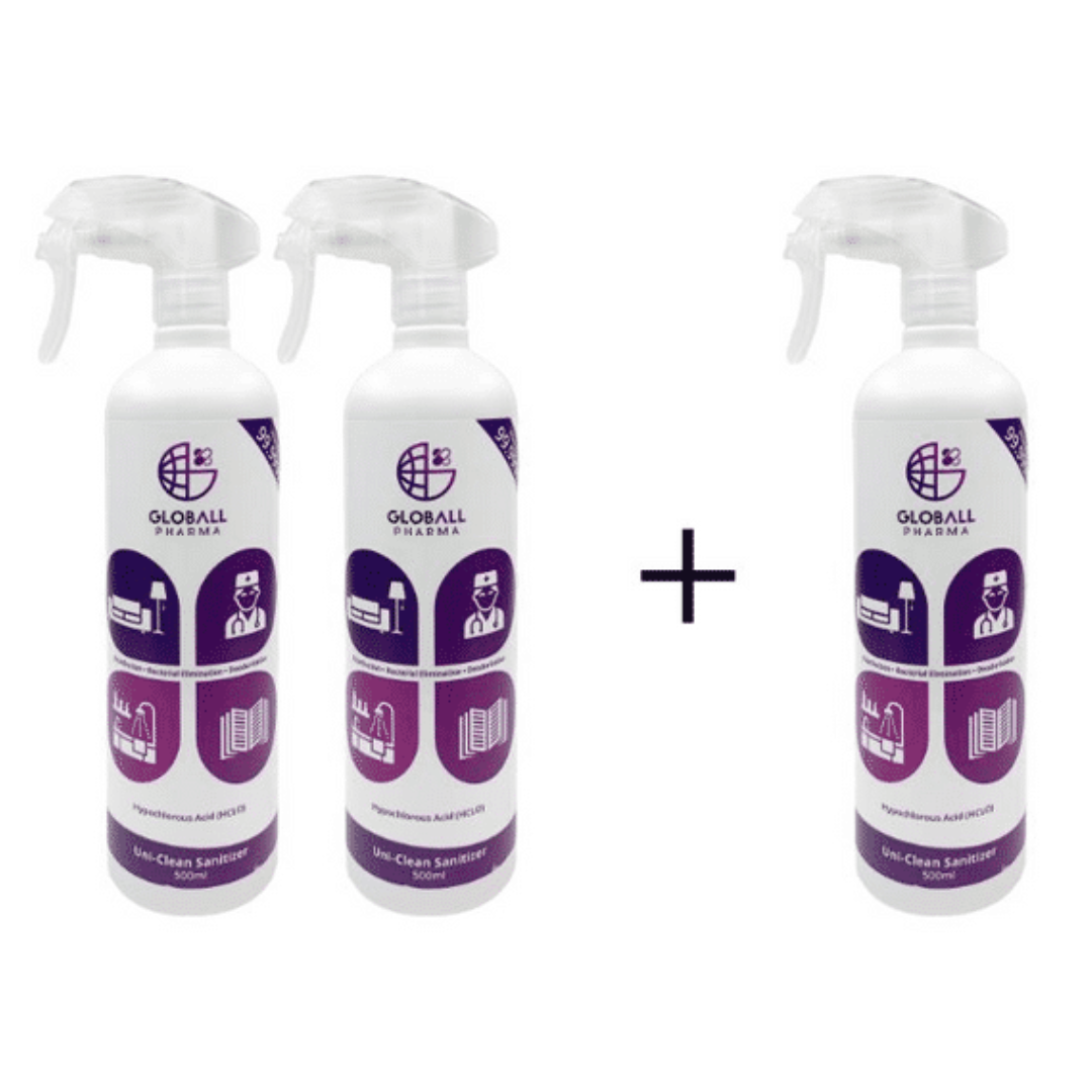 UNI-CLEAN Sanitizer Value Pack (Buy 2 Get 1 FREE: 500ml x 3)