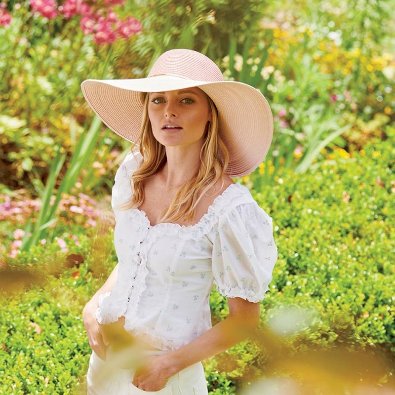 SanDiegoHat 米色金圈遮陽草帽