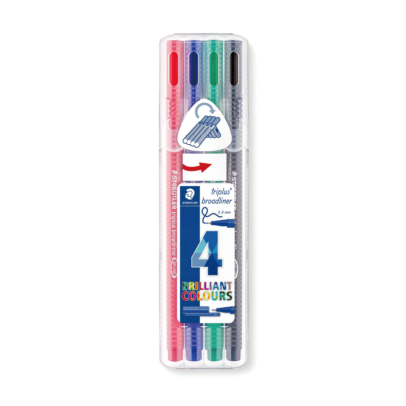 【STAEDTLER 施德樓】 Triplus三角書寫4色組 MS338 SB4