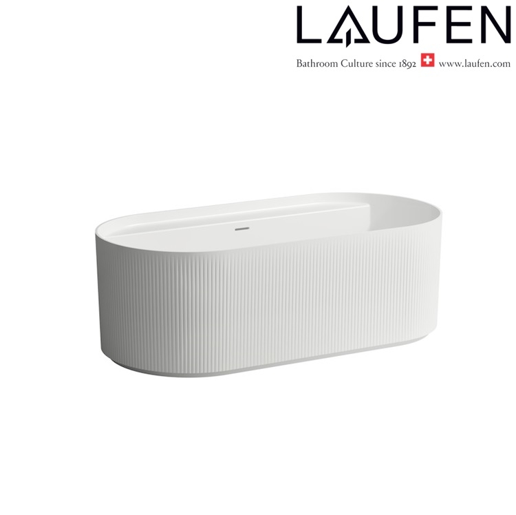 Laufen "Sonar" 2.2134.2.000.000.1 Freestanding Bathtub with Relief