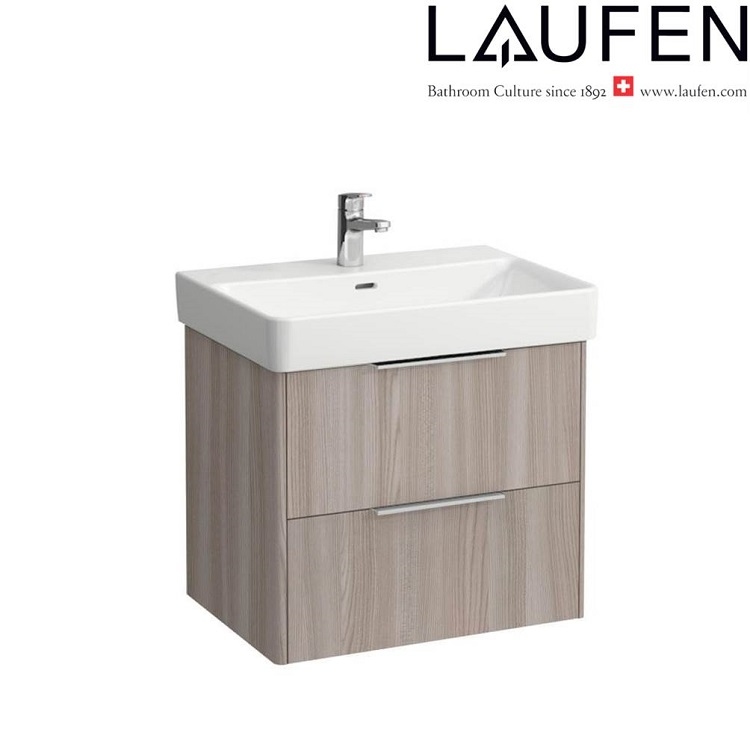 Laufen "Pro S" 8.1096.4.000.104.1 + 8.9988.2.000.000.1 + 4.0229.2.110.262.1 Washbasin with Vanity Unit (Light Elm)