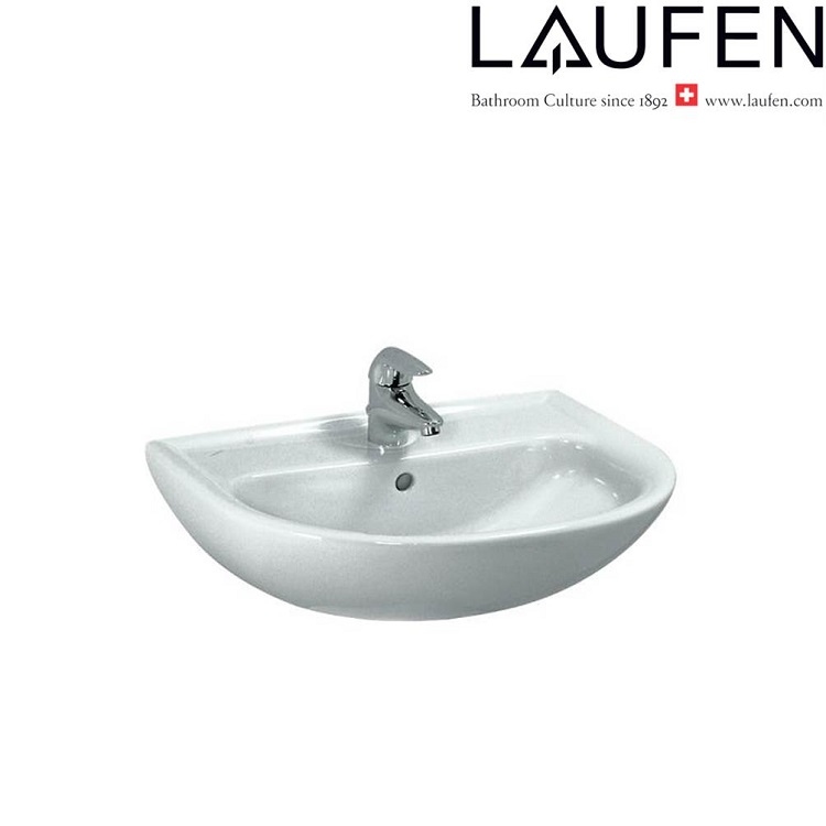 Laufen "Pro B" 8.1595.3.000.104.1 + 8.9988.2.000.000.1 Wall Hung or Countertop Washbasin (with Overflow)