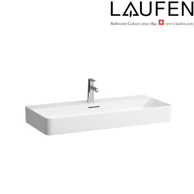 Laufen "Val" 8.1028.7.000.104.1 Wall Hung or Countertop Washbasin (with Overflow & 1 Tap Hole) *SaphirKeramik*