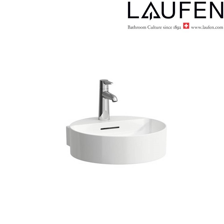 Laufen "Val" 8.1328.1.000.104.1 + 8.9988.2.000.000.1 Wall Hung Washbasin (with Overflow) *SaphirKeramik*