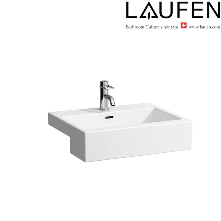 Laufen "Living City" 8.1343.2.000.104.1 Semi-Recessed Washbasin (With Overflow)