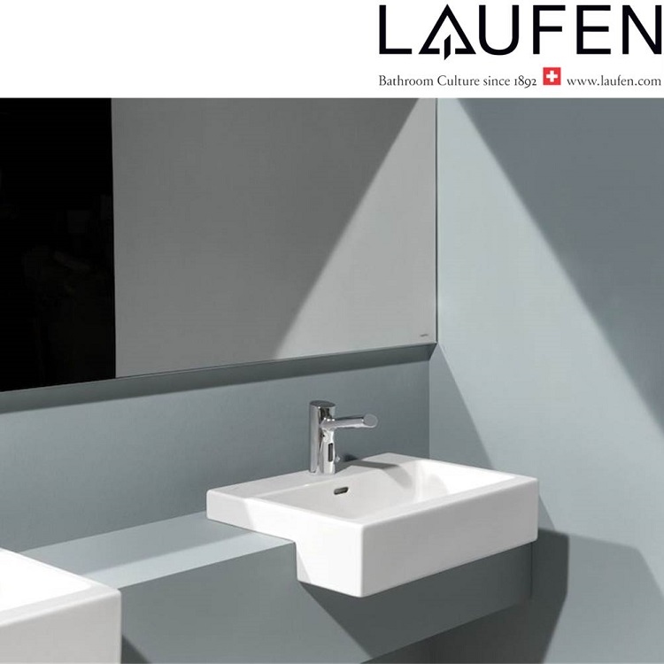 Laufen "Living City" 8.1343.2.000.104.1 Semi-Recessed Washbasin (With Overflow)