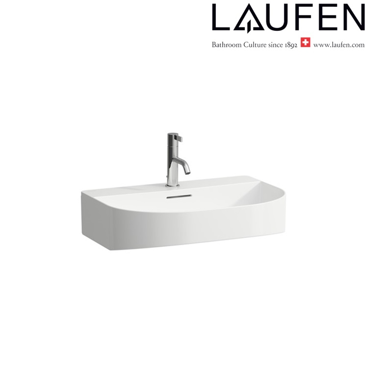 Laufen "Sonar" 8.1034.2.000.104.1 + 8.9988.2.000.000.1 Wall Hung Washbasin (With Overflow) *SaphirKeramik*