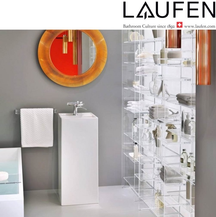 Laufen "Kartell by LAUFEN" 8.1133.1.000.111.1 Floorstanding Washbasin with 1 Tap Hole