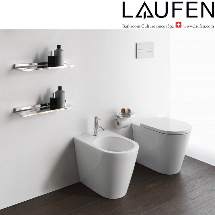 Laufen "Kartell by LAUFEN" 8.2333.6.400.000.1 + 8.9133.1.000.000.1 Rimless Floorstanding Toilet (LCC) w/ Soft Closing Cover