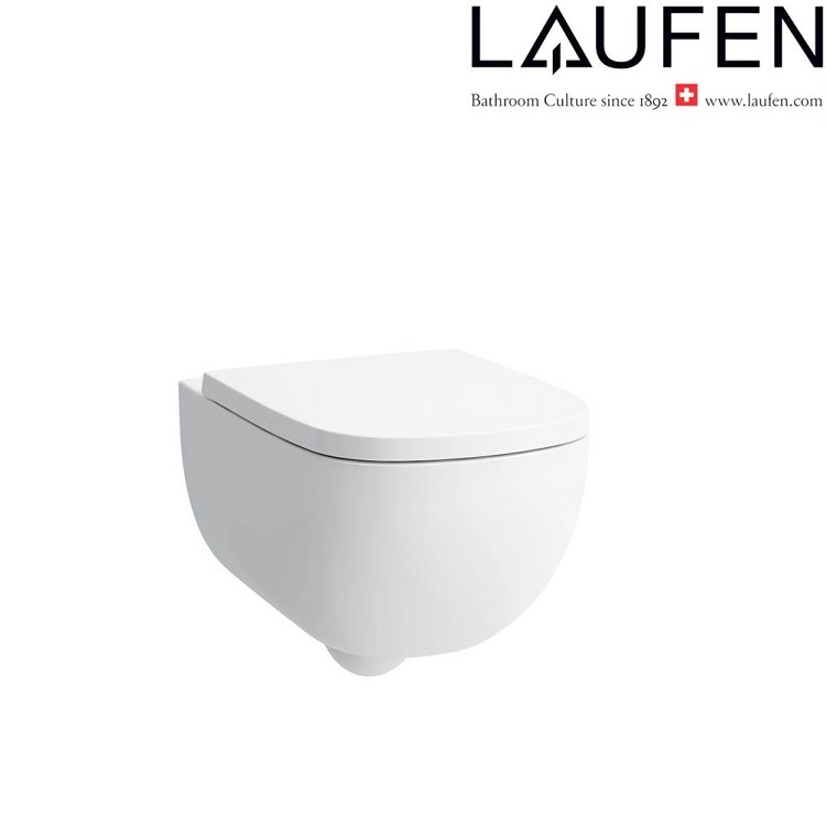Laufen "Palomba" 8.2080.1.400.000.1 + 8.9180.2.000.000.1 Wallhung Toilet (LCC) w/ Soft Closing Cover
