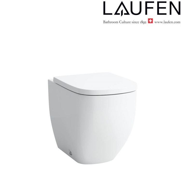 Laufen "Palomba" 8.2380.6.400.000.1 + 8.9180.2.000.000.1 Floorstanding Toilet (LCC) w/ Soft Closing Cover
