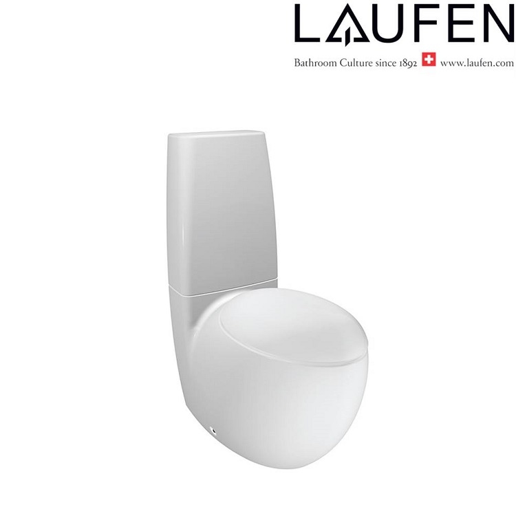 Laufen "Alessi One" 8.2697.1.400.980.1 + 8.2297.1.400.000.1 + 8.9297.1.000.000.1 Water Closet (LCC) w/ Soft Closing Cover (Back Inlet)