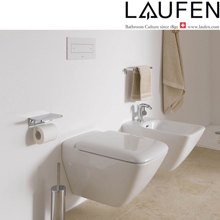 Laufen "Palace" 8.2070.0.000.000.1 + 8.9170.1.300.000.1 Wallhung Toilet w/ Soft Closing Cover