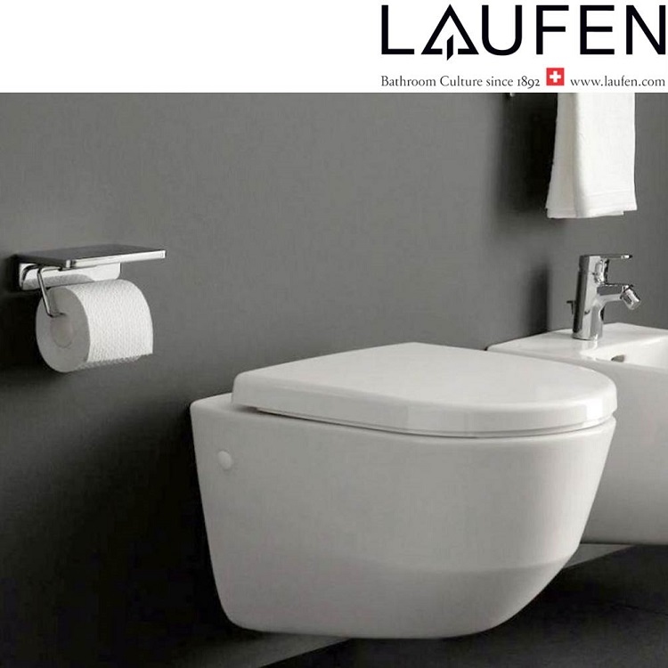Laufen "Pro" 8.2095.6.000.000.1 + 8.9395.9.000.000.1 Wallhung Toilet w/ Soft Closing Cover