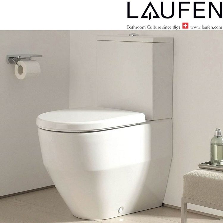 Laufen "Pro" 8.2595.2.000.231.1 + 8.2995.3.000.973.1 + 8.9395.9.000.000.1 Water Closet w/ Soft Closing Cover (Botton Left inlet)