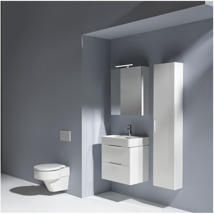 Laufen "Val" 8.2028.1.000.000.1 + 8.9428.1.000.000.1 Rimless Wallhung Toilet w/ Soft Closing Cover