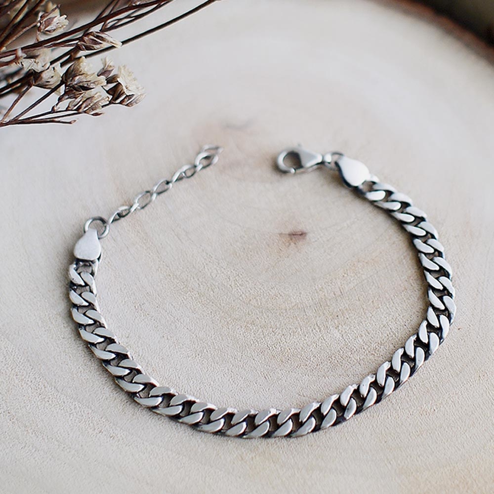 舊時光鎖鏈純銀手鍊/SB949