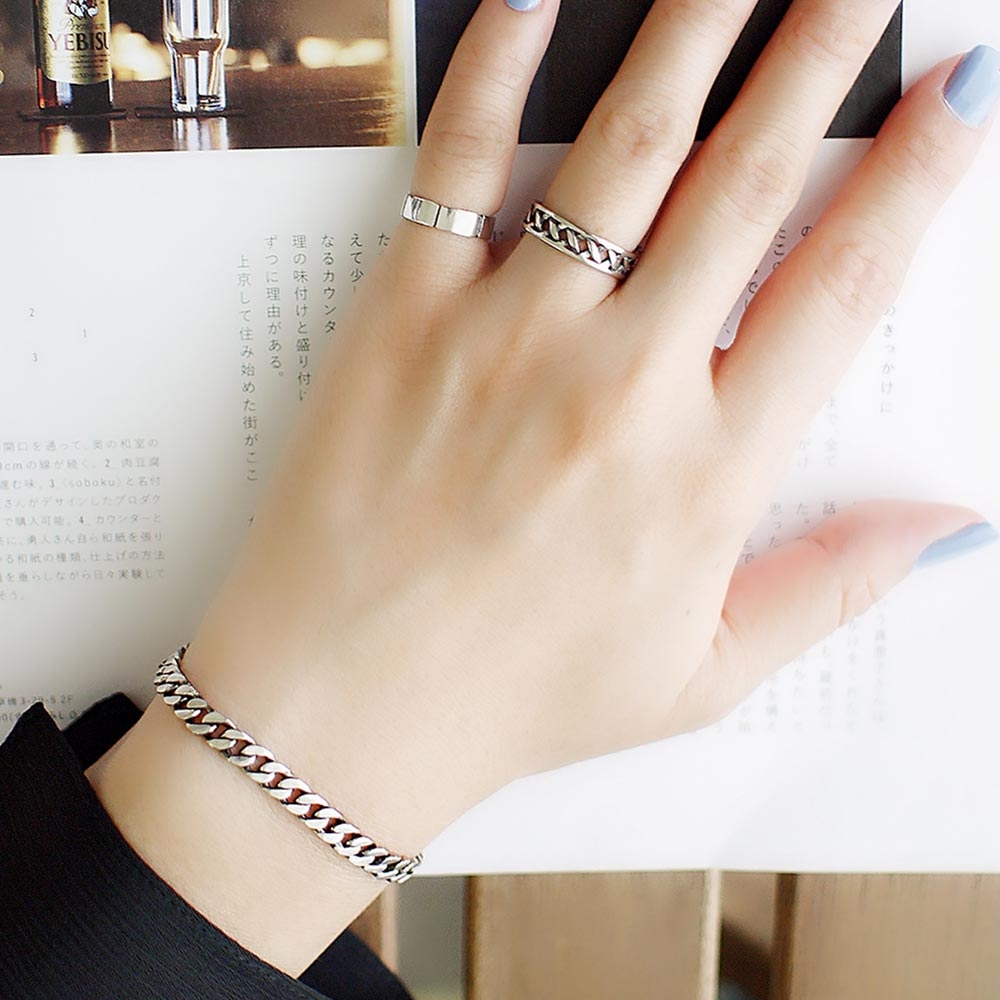 舊時光鎖鏈純銀手鍊/SB949